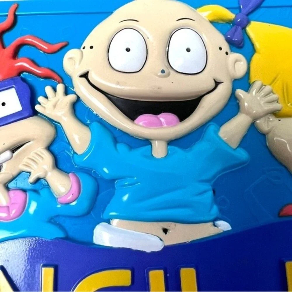 Vintage Rugrats 1998 Viacom Nickelodeon Hard Pencil Box Case Storage Container‎